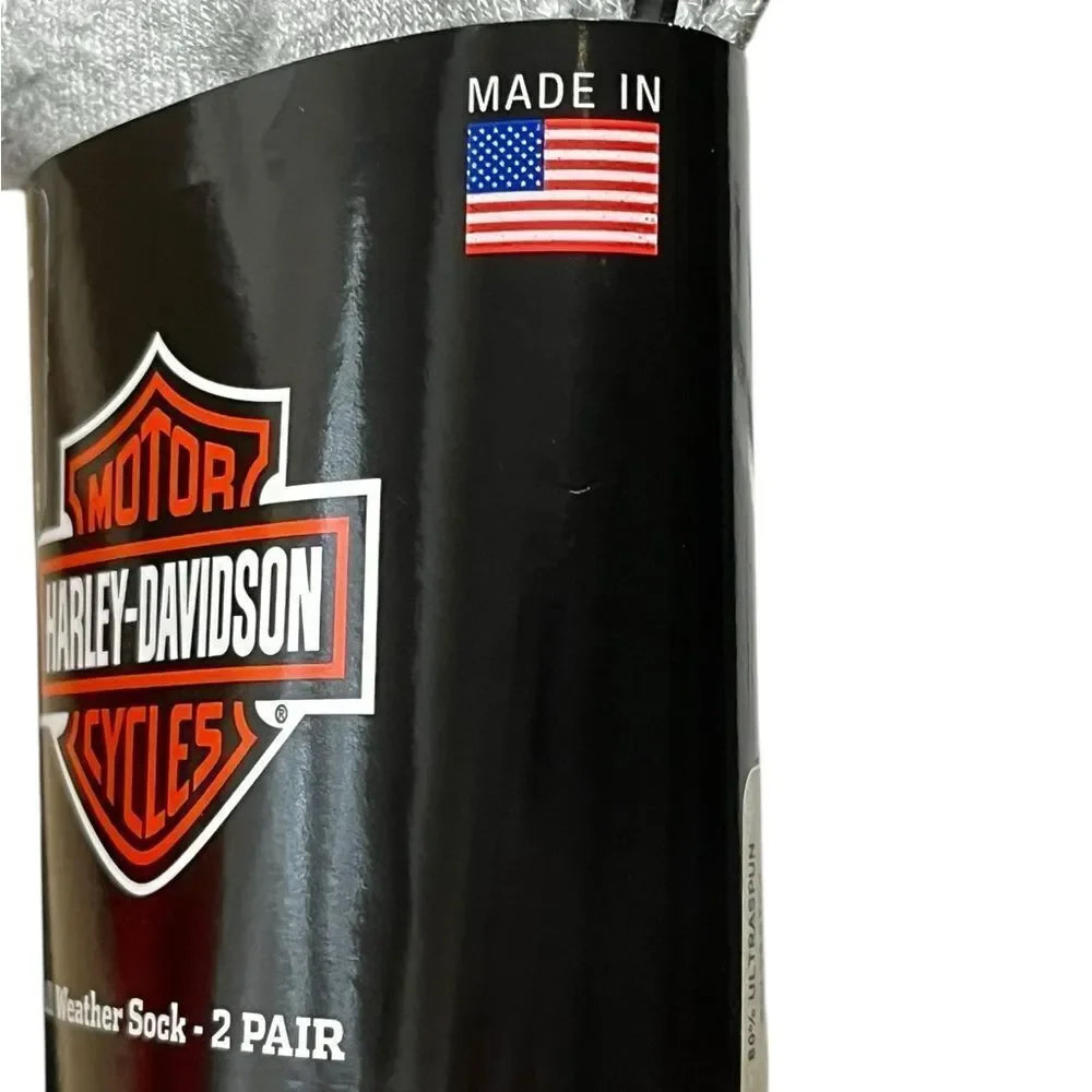 Harley-Davidson Youth All Weather Socks, 2‎ Pairs, Size Youth 12-3 1/2